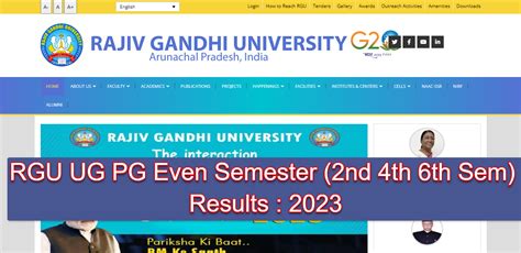 Rgu Ug Pg Result Rgu Ug Pg Semester Results