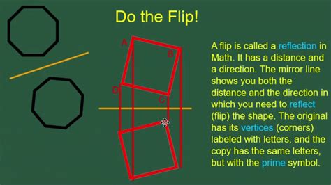 The Flip Known As A Reflection In Math Youtube