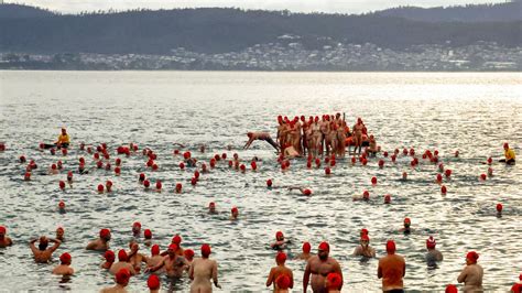 Dark Mofo Nude Swimmers Take The Plunge At Long Beach In Tasmanias