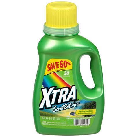 Xtra Spring Sundshine Lasting Scentsations 2x Concentrated 30 Loads Liquid Laundry Detergent 45