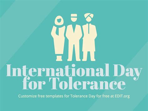 International Day for Tolerance Poster Templates