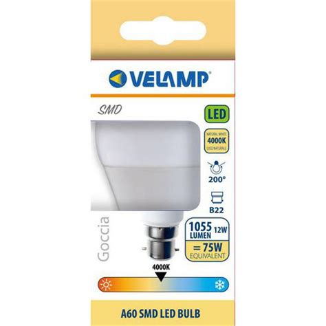 Ampoule Led Smd Standard A60 12W Culot B22 VELAMP Manutan Pt