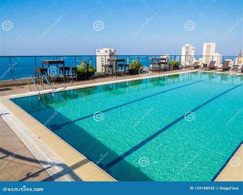 Outdoor Swimming Pool. in Beirut, Lebanon Editorial Image - Image of ...