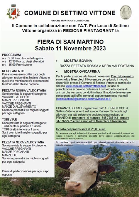 Fiera Di San Martino A Settimo Vittone Visit Canavese