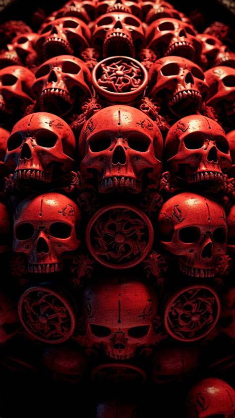 Red Skulls Abstract Wallpaper Abstract Wallpaper Red Skull Wallpaper