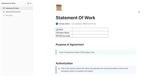 Free Statement Of Work Templates Sow In Word Clickup