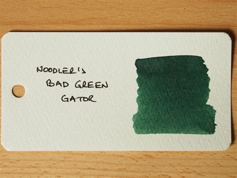 Noodlers Bad Green Gator Ink Review Stationary Journey Fountain