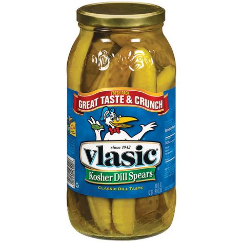 Vlasic Kosher Dill Spears Pickles 80 Oz