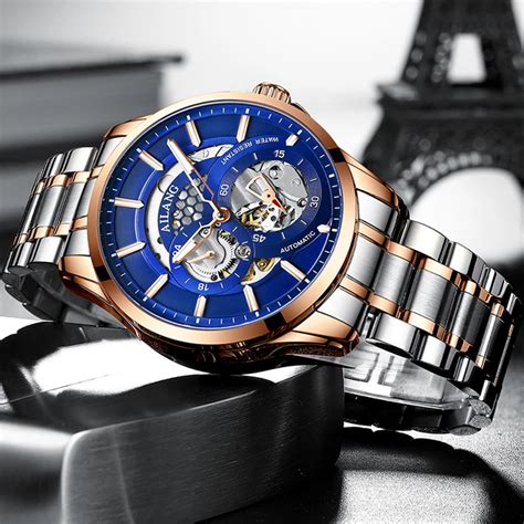 Ailang Business Men S Automatic Mechanical Watch Stainless Steel Strap