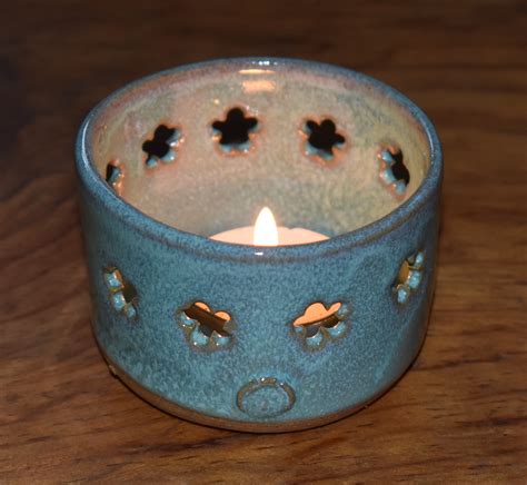 Ceramic Handmade Candle Holder Votive Unique Etsy