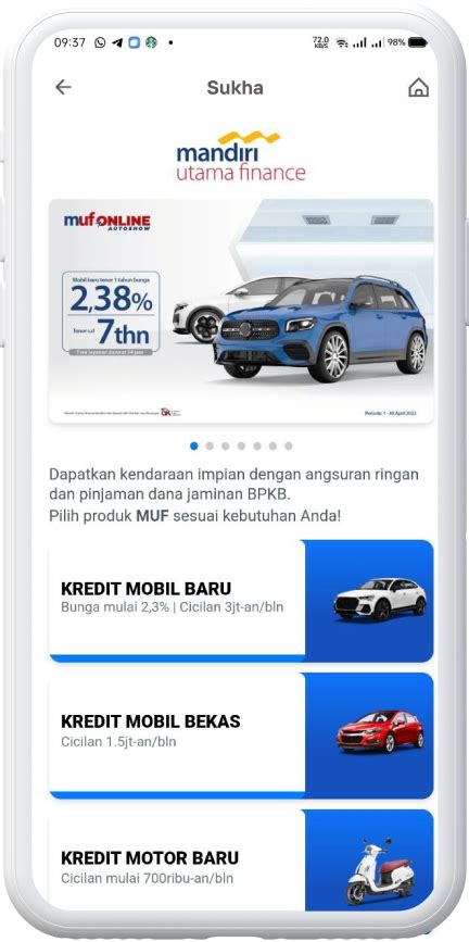 Cara Kredit Mobil Motor Mandiri Utama Finance Di Livin Sukha