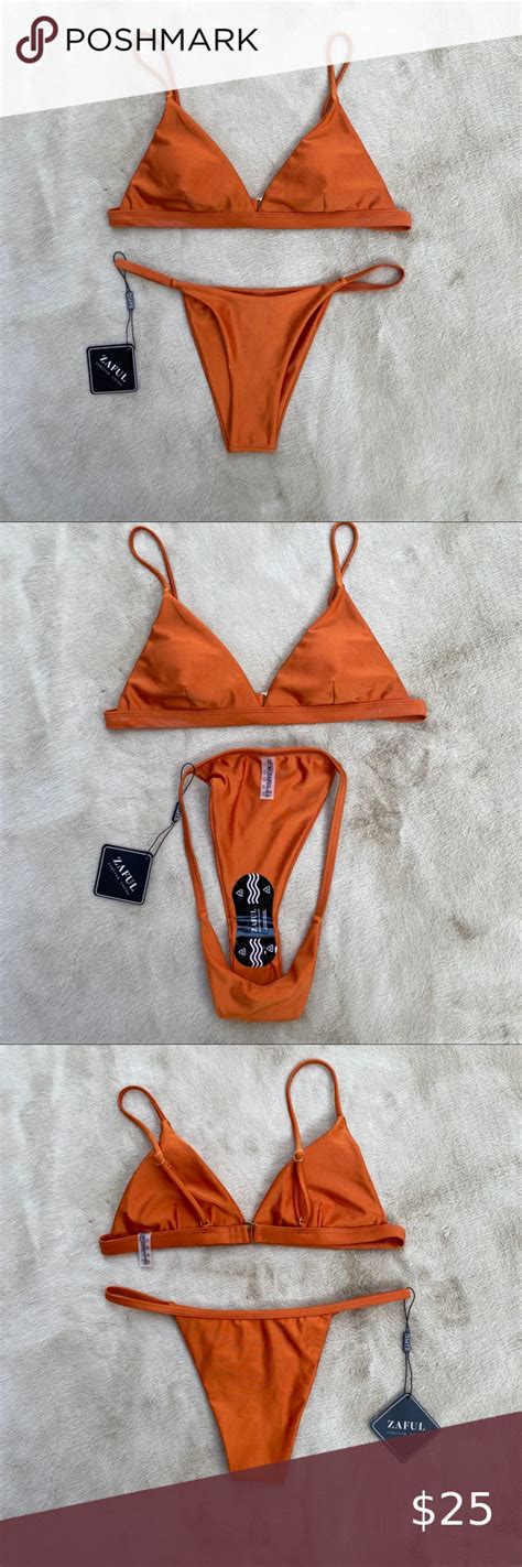 Zaful Burnt Orange Bikini Swimsuit Never Worn Burnt Orange Zaful Two