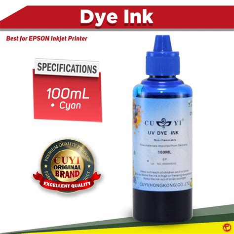 Cuyi Ml Dye Ink For Inkjet Printer Continuous Refillable C M Y K Lc