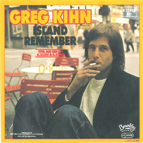 Greg Kihn Island Remember 1978 Vinyl Discogs