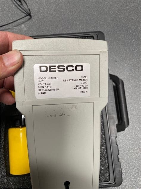 Desco Surface Resistance Test Kit 19781 Id54125 World Equipment Source