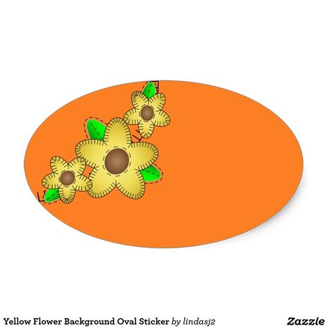 Yellow Flower Background Oval Sticker | Zazzle | Flower backgrounds, Yellow flowers, Stickers