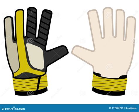 Isolated Goalkeeper Gloves Icon Stock Vector Illustration Of Football