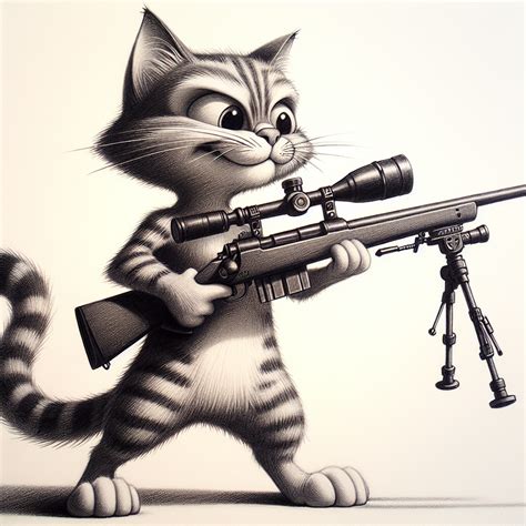 Cat With Sniper Blank Template Imgflip