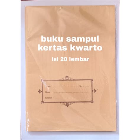 Jual Lembar Pack Sampul Coklat Ukuran Kuarto Sampul Coklat Buku