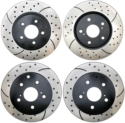 Amazon Autoshack Front And Rear Drilled Slotted Brake Rotors