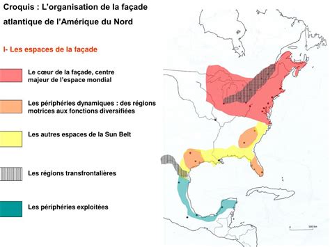 PPT Croquis Lorganisation de la façade atlantique de lAmérique du