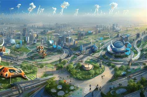 Hightech City Concept Art Tashkent City Zootopia · Creative Fabrica