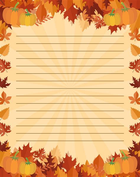 Thanksgiving Stationery 6 Free PDF Printables Printablee