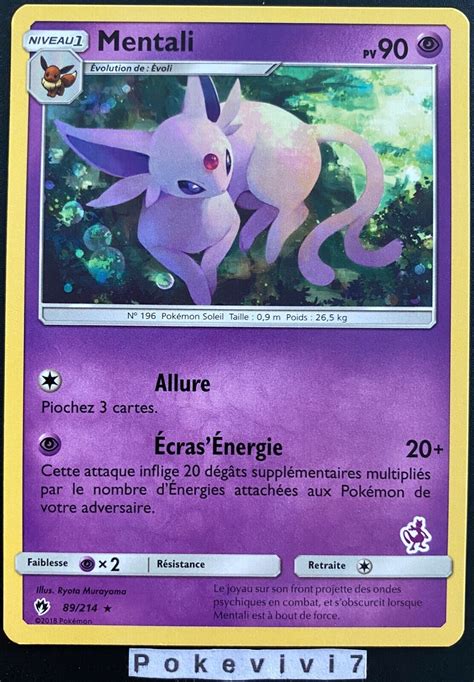 Carte Pokemon Mentali Rare Deck Mewtwo Acad Mie De Combat Fr