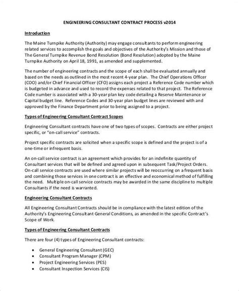 Engineering Consulting Contract Template