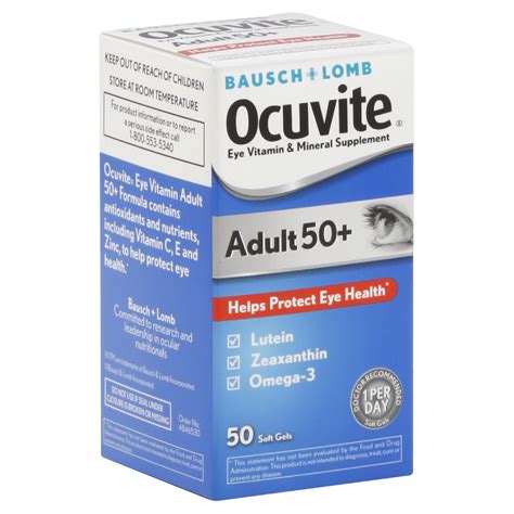 Bausch And Lomb Ocuvite Eye Vitamin And Mineral Supplement Adult 50 Soft