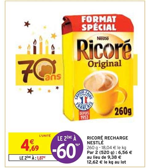 Promo Nestl Ricor Recharge Chez Intermarch