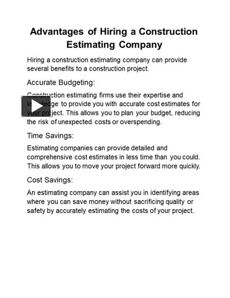 Ppt Construction Estimating Company Powerpoint Presentation Free To