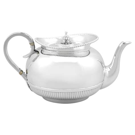 Victorian Antique Sterling Silver Teapot C S Harris London 1883 At