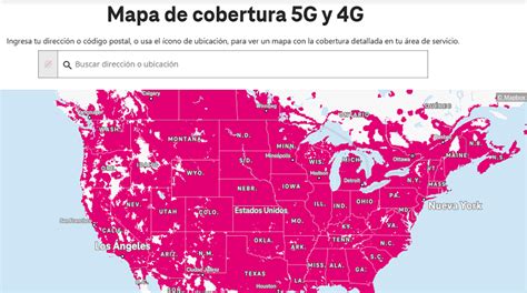 Mapa De Cobertura 5g Y 4g De T Mobile Consulta Tu Cobertura