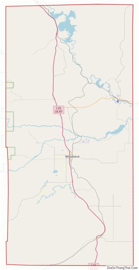 Map of Platte County, Wyoming