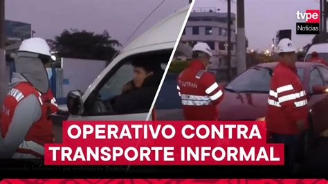 Sutran Realiza Operativo Contra El Transporte Informal En Autopista