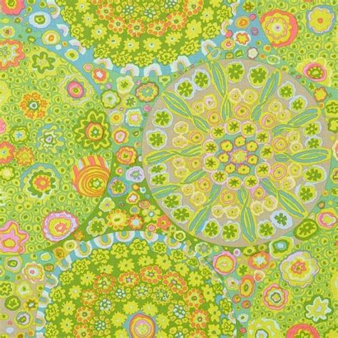 Millefiore Gp92 Green Gp92 Kaffe Fassett By The 1 2 Yard Multiples Cut As One Length Etsy