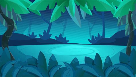 Jungle Forest Game Splash Screen Horizontal Background Dark Magic