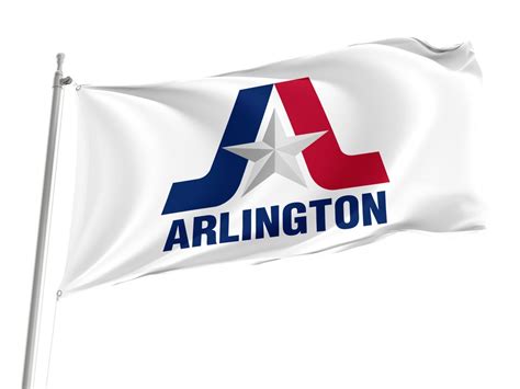 Arlington Texas Flag Unique Design Print Double Seams Bright