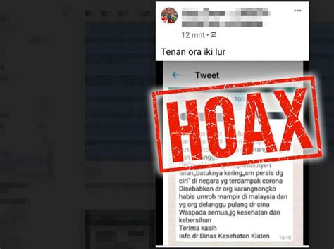 Berita Dan Informasi Daftar Hoax Virus Corona Terkini Dan Terbaru Hari