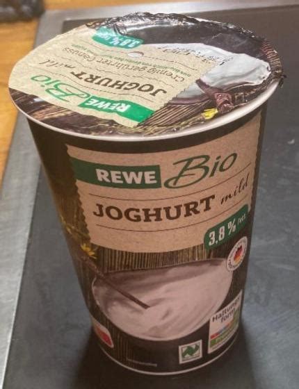 Joghurt mild 3 8 Fett Rewe Bio калорийность пищевая ценность