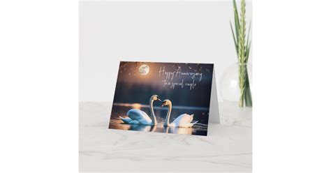 Wedding Anniversary Swans Card Zazzle