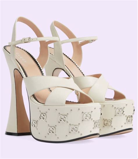 Gucci Ss23 Shoes Women Heels Dress Shoes Womens White Sandals Heels