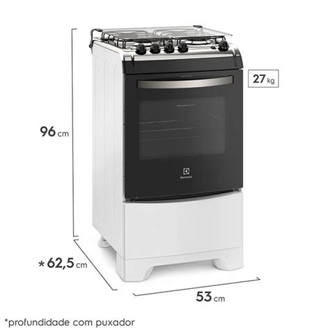 Fogão Electrolux 52LBU 4 Bocas Acendimento Automático Branco