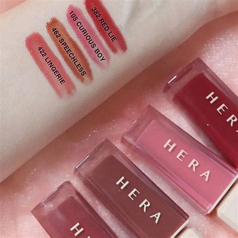 Son Kem Hera Sensual Spicy Nude Gloss Lingerie Màu Hồng Đào Đất Vua Hàng Hiệu