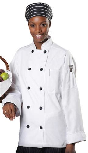 Edwards Unisex Ten Black Button Full Cut Chef Coat Cheerleading