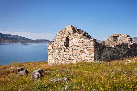 Unesco Heritage Listed Hvalsey Church Near Qaqortoq South Greenland