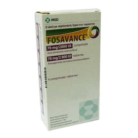 Фозаванс 70 mg 2800 IU х4 таблетки