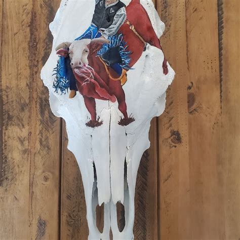 Painted Cow Skull - Etsy