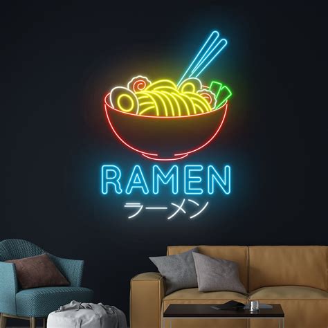 Ramen Neon Sign Japanese Ramen Noodles Led Sign Ramen Noodle Bowl Led